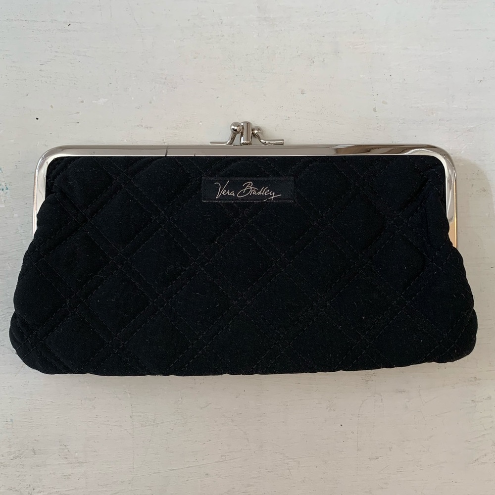 Vera Bradley black quilted snap closure wallet